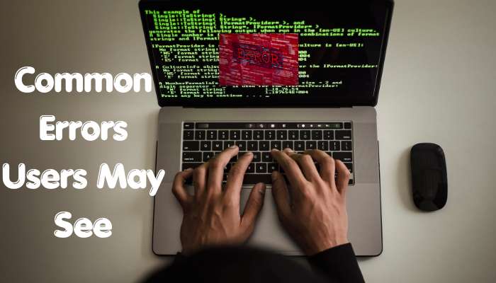 Common errors users may see 2 | tycoonstory media Dowsstrike2045 python common errors shown on a laptop screen with coding issues and troubleshooting warnings.