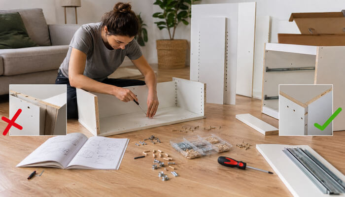 Common ikea furniture assembly mistakes and fixes - tycoonstory | tycoonstory media Ikea furniture assembly tips demonstrating correct panel alignment and assembly techniques while avoiding common furniture building mistakes.