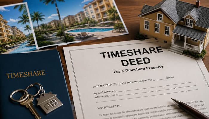 Do you actually own a timeshare property - tycoonstory | tycoonstory media What is a timeshare explanation featuring a timeshare deed, resort images, keys, and a model property.
