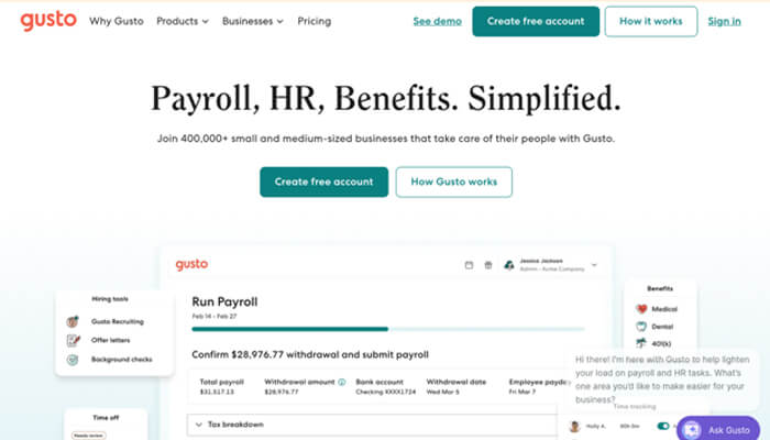 Gusto - best for mid-market and small business payroll and hr management | tycoonstory media Gusto - best for mid-market and small business payroll and hr management