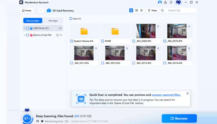 Scan the camera memory card | tycoonstory media Camera memory card data recovery software free download scanning an sd card to locate deleted photos and recoverable media files.