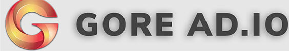 Goread | tycoonstory media Gore ad. Io logo with a circular orange-red g icon beside bold gray text on a light background.
