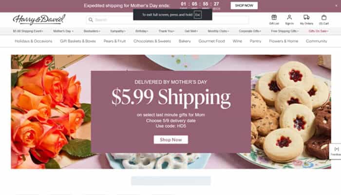 Harry & david best chocolate-forward gifting | tycoonstory media Wine and chocolate gift baskets featuring harry & david gourmet sweets and wines promoted with seasonal shipping offers and festive gifting deals.