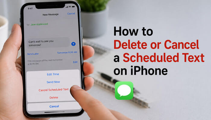 How to delete or cancel a scheduled text on iphone - tycoonstory | tycoonstory media How to schedule a text on iphone and manage scheduled messages, showing options to edit, send now, or cancel a scheduled text on iphone.