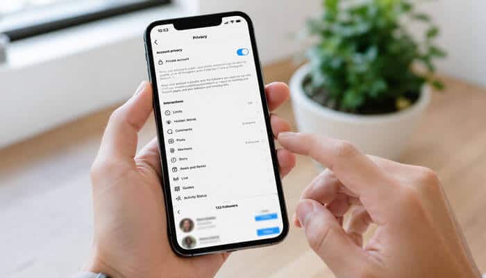 How to hide followers on instagram with a private account - tycoonstory | tycoonstory media How to hide followers on instagram 2026 guide displayed beside an instagram profile on a phone