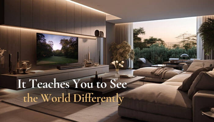 It teaches you to see the world differently - tycoonstory | tycoonstory media Why interior design is interesting mintpaldecor: elegant modern living room with neutral tones, ambient lighting, and luxurious furniture.