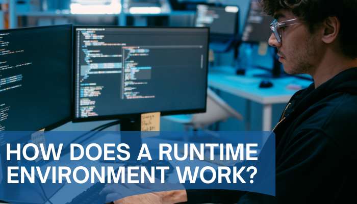 Runtime environment 1 | tycoonstory media What is a runtime environment? Software developer working with code to understand how a runtime environment executes applications and manages dependencies.