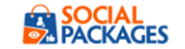 Social packages | tycoonstory media Social packages logo: orange and blue shopping bag icon with the text social packages.
