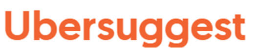 Ubersuggest - best for budget-conscious beginners who need keyword research - tycoonstory | tycoonstory media Ubersuggest logo in orange lettering