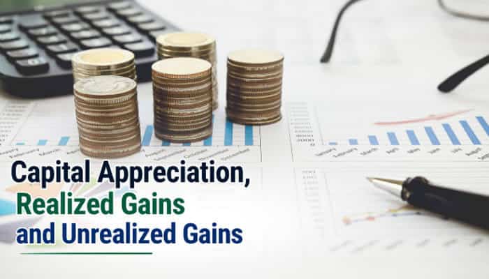 Capital appreciation realized gains and unrealized gains - tycoonstory | tycoonstory media Which best describes how an investor makes money from an equity investment through capital appreciation, realized gains, and unrealized gains, showing how stock value growth and investment returns create wealth.