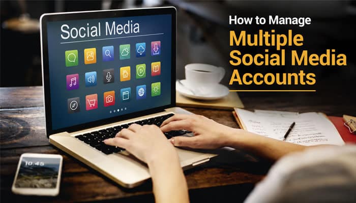 How to manage multiple social media accounts - tycoonstory | tycoonstory media Laptop displaying social media platforms to showcase effective management of multiple online accounts across facebook, instagram, linkedin, x, tiktok, and other digital platforms using secure login practices and productivity tools.