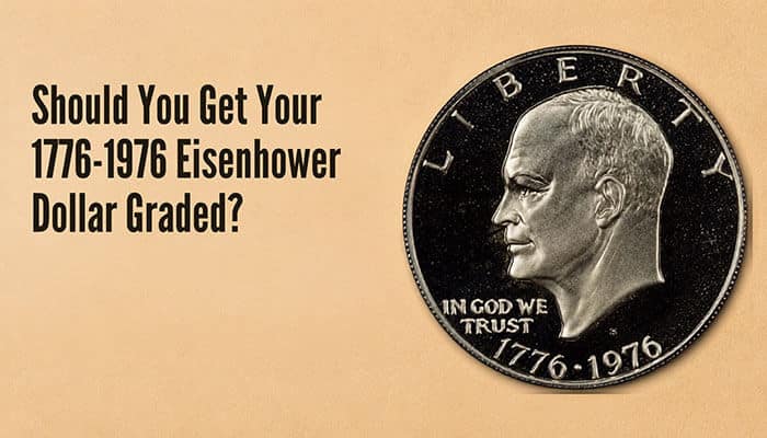 Should you get your 1776-1976 eisenhower dollar graded? - tycoonstory | tycoonstory media What makes a 1776-1976 eisenhower dollar rare? Prooflike eisenhower bicentennial dollar shown as an example of a coin worth professional grading.