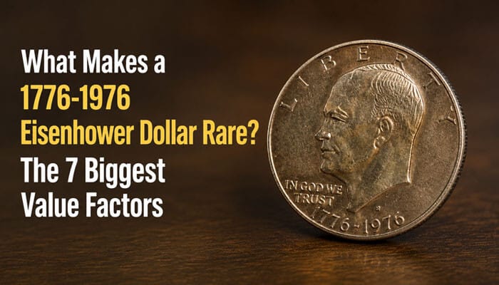What makes a 1776-1976 eisenhower dollar rare? The 7 biggest value factors - tycoonstory | tycoonstory media What makes a 1776-1976 eisenhower dollar rare? A circulated bicentennial coin displayed for evaluating its grade, mint mark, variety, and condition.