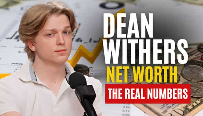 Dean withers net worth the real numbers - tycoonstory | tycoonstory media Dean withers net worth analysis image featuring the viral political commentator with financial charts, cash background, and headlines exploring his estimated earnings, social media income, and creator career growth.