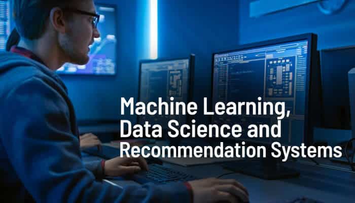 Machine learning, data science and recommendation systems - tycoonstory | tycoonstory media Chaturbate software engineer analyzing machine learning, data science, and recommendation system models on computer monitors.