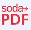 Soda pdf - tycoonstory | tycoonstory media Soda pdf logo with red 'soda' text and large 'pdf' text.
