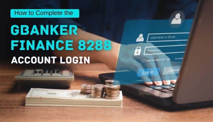 Gbanker finance 8288 -tycoonstory | tycoonstory media Gbanker finance 8288 account login interface displayed on a laptop with secure username and password fields, symbolizing safe online banking access, account management, and financial security.