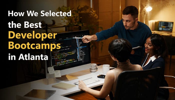 How we selected the best developer bootcamps in atlanta - tycoonstory | tycoonstory media Developer bootcamp atlanta selection process showing coding mentors guiding students through programming lessons, software engineering practices, and career preparation strategies.