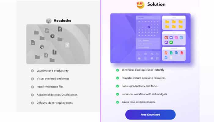 Before vs. After Using iTop Easy Desktop