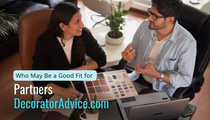 Partners decoratoradvice. Com - tycoonstory | tycoonstory media Partners decoratoradvice. Com showing interior design professionals discussing color palettes, design ideas, and collaboration opportunities for successful design partnerships.