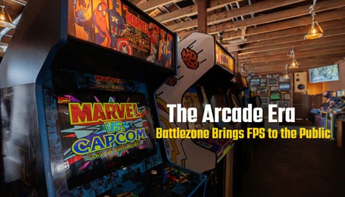 The arcade era battlezone brings fps to the public - tycoonstory | tycoonstory media What was the first fps game illustrated through a classic arcade scene highlighting battlezone (1980), the groundbreaking first-person tank combat game that introduced fps-style gameplay and 3d vector graphics to mainstream arcade audiences.