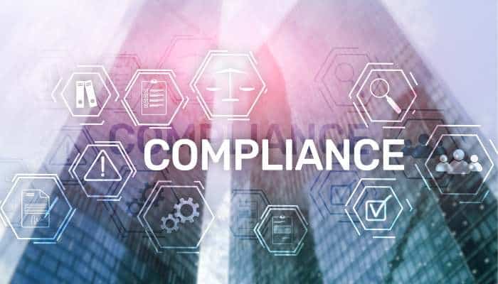 The future of corporate compliance 1 | tycoonstory media Corporate compliance concept with digital governance, risk management, regulatory controls, and audit icons representing modern business compliance standards.