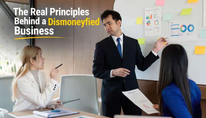 The real principles behind a dismoneyfied business - tycoonstory | tycoonstory media Business guide dismoneyfied showing real business principles, strategic planning, teamwork, financial clarity, and simplified approaches for sustainable entrepreneurial growth
