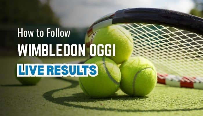 Wimbledon oggi - tycoonstory | tycoonstory media Wimbledon oggi live results image featuring tennis balls beside a racket on a grass court, highlighting today's live scores, match updates, schedule, and tournament coverage.