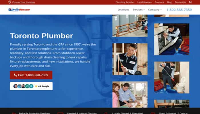 Drain rescue plumber - best for 24/7 emergency plumbing services in toronto and gta - tycoonstory | tycoonstory media Drain rescue plumber offering emergency plumbing services for toronto for water pressure issues, drain problems, and pipe repairs across gta.