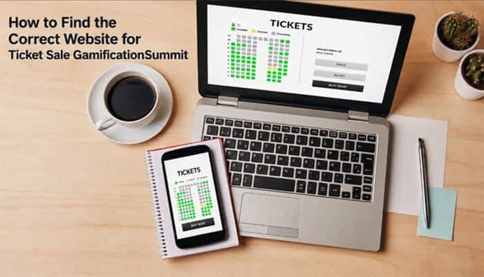 How to find the correct website for ticket sale gamificationsummit - tycoonstory | tycoonstory media Ticket sale gamificationsummit website search and ticket selection process displayed on laptop and mobile devices, showing event ticket availability, booking options, and secure online registration