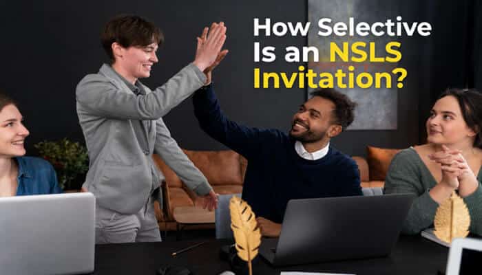 How selective is an nsls invitation? - tycoonstory | tycoonstory media National society of leadership invitation selectivity explained through a diverse professional team celebrating success with a high-five.