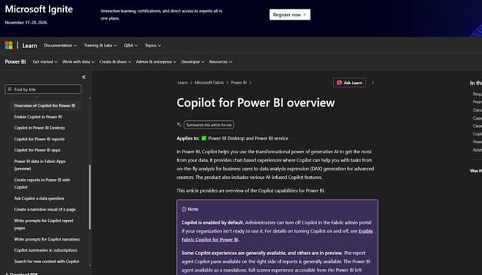Copilot for power bi: native microsoft ai for power bi | tycoonstory media Ai agents for power bi with microsoft copilot help users analyze data, generate insights, and work with reports using natural-language prompts.