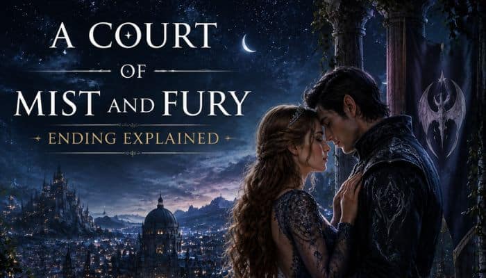A court of mist and fury ending explained | tycoonstory media A court of mist and fury summary by chapter ending explained with feyre and rhysand overlooking the night court