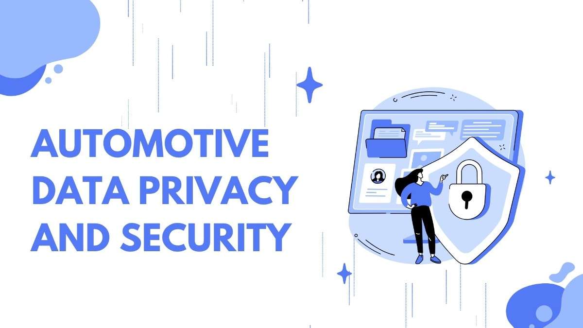 Automotive digital marketing agency - tycoonstory | tycoonstory media Automotive digital marketing agency illustration showing automotive data privacy, cybersecurity, online protection, and secure digital marketing solutions.