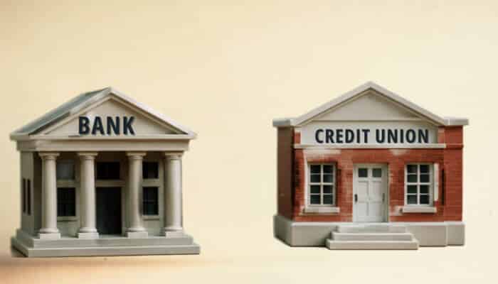 Banks and credit unions use different federal insurance systems - tycoonstory | tycoonstory media What is a major difference between retail banks and credit unions? Comparison of a retail bank and a credit union building, illustrating differences in ownership, fdic vs. Ncua federal deposit insurance, member-focused services, fees, loan rates, savings returns, and nonprofit versus for-profit banking models.