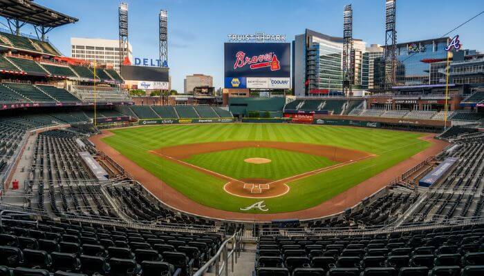 Best seats without paying ultra-premium prices | tycoonstory media Truist park seating chart view showing the baseball field and stadium seating sections