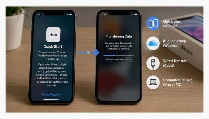 Best ways to transfer data from one iphone to another | tycoonstory media How to transfer data from one iphone to another using quick start, icloud backup, wired transfer, or computer backup