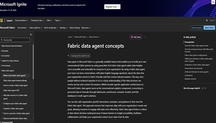 Microsoft fabric data agent: multi-source ai for fabric data | tycoonstory media Ai agents for power bi using microsoft fabric data agents to query semantic models and deliver conversational insights from enterprise data.