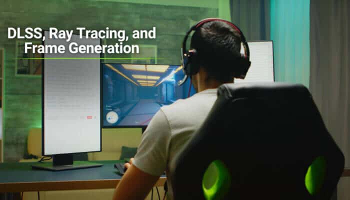 Dlss ray tracing and frame generation - tycoonstory | tycoonstory media Expert gaming thelaptopadviser gamer testing dlss, ray tracing, and frame generation on a gaming pc to compare visual quality and fps performance.
