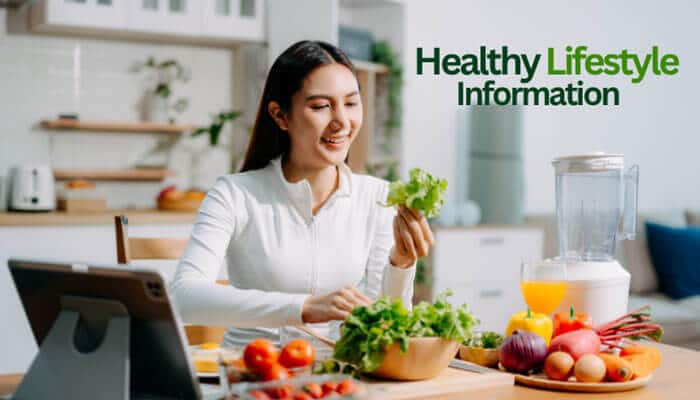 Healthy lifestyle information - tycoonstory | tycoonstory media Greenheal net healthy lifestyle information guide featuring a woman preparing nutritious food with fresh vegetables, promoting balanced nutrition, wellness habits, self-care routines, and natural living practices