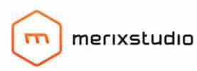 Merixstudio - tycoonstory | tycoonstory media Merixstudio logo: orange hexagon with a stylized 'm' beside the word merixstudio.
