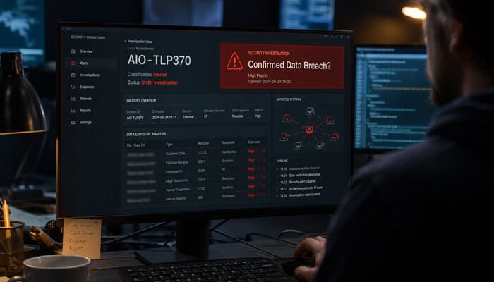 Is aio-tlp370 a confirmed new data breach - tycoonstory | tycoonstory media Thejavasea. Me leaks aio-tlp370 security investigation showing an analyst reviewing aio-tlp370 data breach claims and digital evidence.