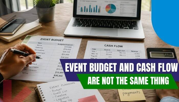 Posts thriftyevents. Net - tycoonstory | tycoonstory media Posts thriftyevents. Net graphic showing event budget planning, cash flow tracking, financial documents, and tools for managing event expenses.