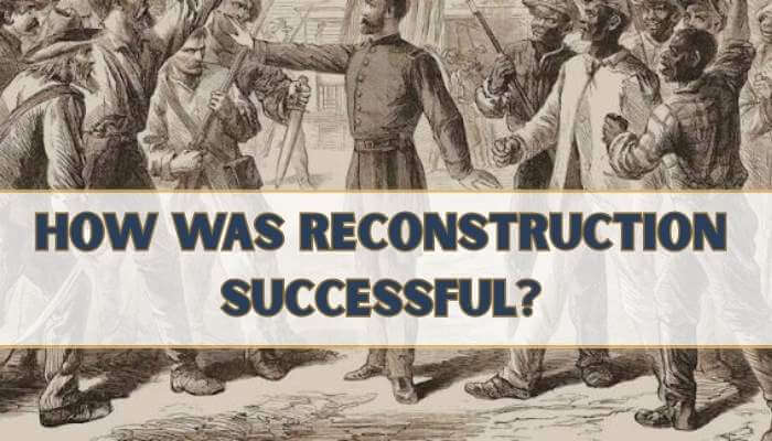 Was reconstruction a success or failure? - tycoonstory | tycoonstory media Historical illustration asking “was reconstruction a success or failure,” showing a union officer meeting formerly enslaved african americans during the post-civil war era.