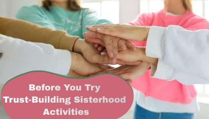 Sisterhood activity ideas ewmagwork - tycoonstory | tycoonstory media Sisterhood activity ideas ewmagwork featuring women stacking hands together during a trust-building teamwork and bonding activity.