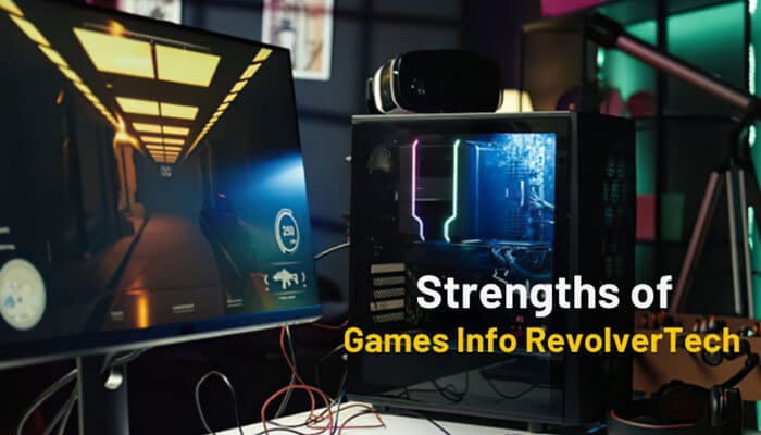 Strengths of games info revolvertech - tycoonstory | tycoonstory media Games info revolvertech strengths illustrated through a modern gaming pc setup with high-performance hardware, immersive gameplay, and advanced gaming technology.