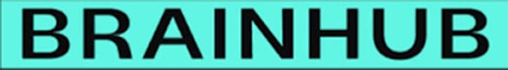 Brainhub - tycoonstory | tycoonstory media Brainhub logo: black 'brainhub' wordmark on a turquoise background.