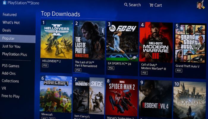 What playstation gamers are downloading | tycoonstory media Category latest meltingtopgames showing playstation store top downloads and popular ps5 games gamers are downloading in 2026.