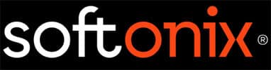 Softonix - tycoonstory | tycoonstory media Softonix logo in white and orange on a black background.