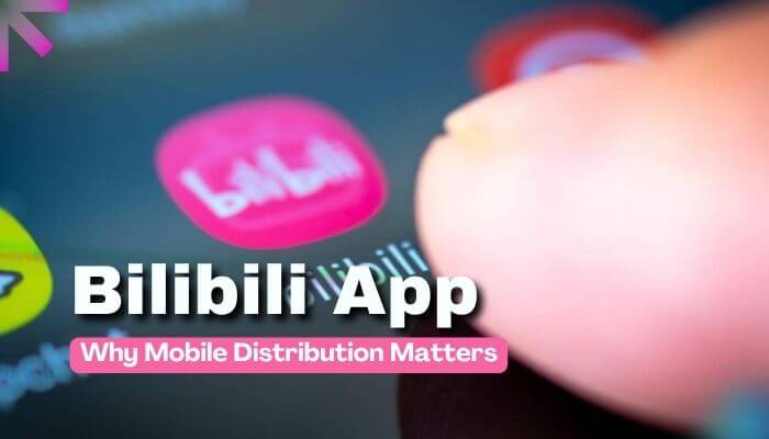 Bilibili growth strategy - tycoonstory | tycoonstory media Bilibili growth strategy represented through a mobile app interface showing the bilibili platform, digital content ecosystem, user engagement, and online entertainment growth.
